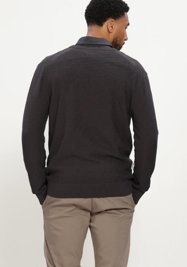 CAST IRON Heren Truien & Vesten Crewneck Regular Fit Comfort Blend Donkergrijs - Foto 2