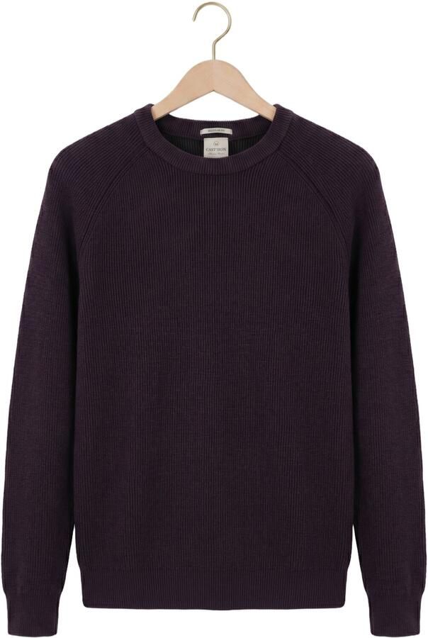 CAST IRON Heren Truien & Vesten Crewneck Regular Fit Soft Blend Paars