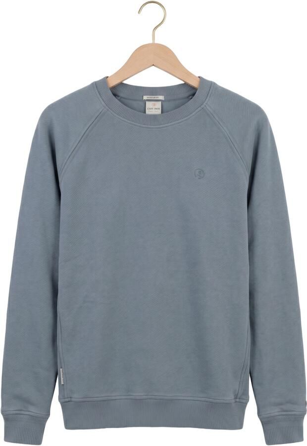 CAST IRON Heren Truien & Vesten Crewneck Regular Fit Twill Blauw - Foto 4