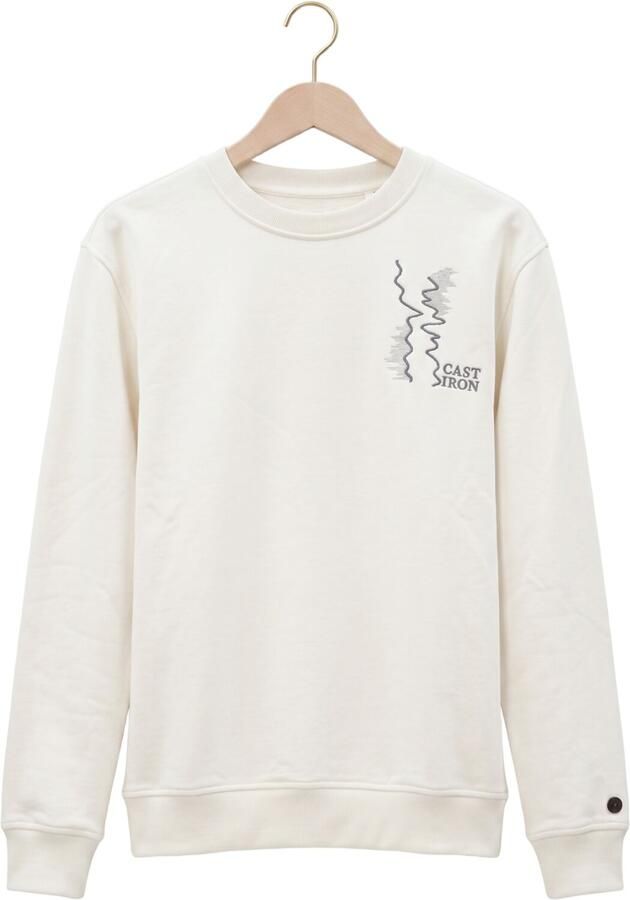 CAST IRON Heren Truien & Vesten Crewneck Relaxed Fit Graphic Gebroken Wit - Foto 2