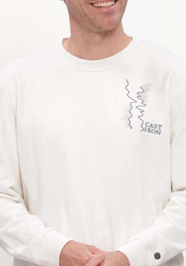 CAST IRON Heren Truien & Vesten Crewneck Relaxed Fit Graphic Gebroken Wit - Foto 4