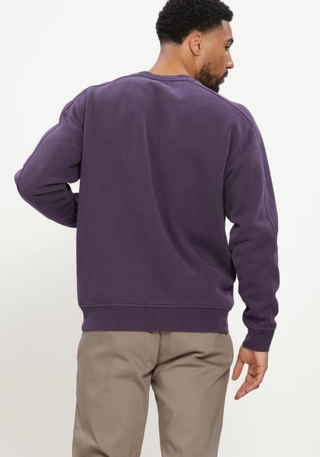 CAST IRON Heren Truien & Vesten Crewneck Relaxed Fit Peached Overdyed Paars - Foto 3