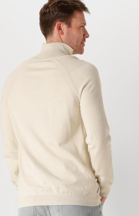 CAST IRON Heren Truien & Vesten Half Zip Collar Cotton Stretch Beige - Foto 2