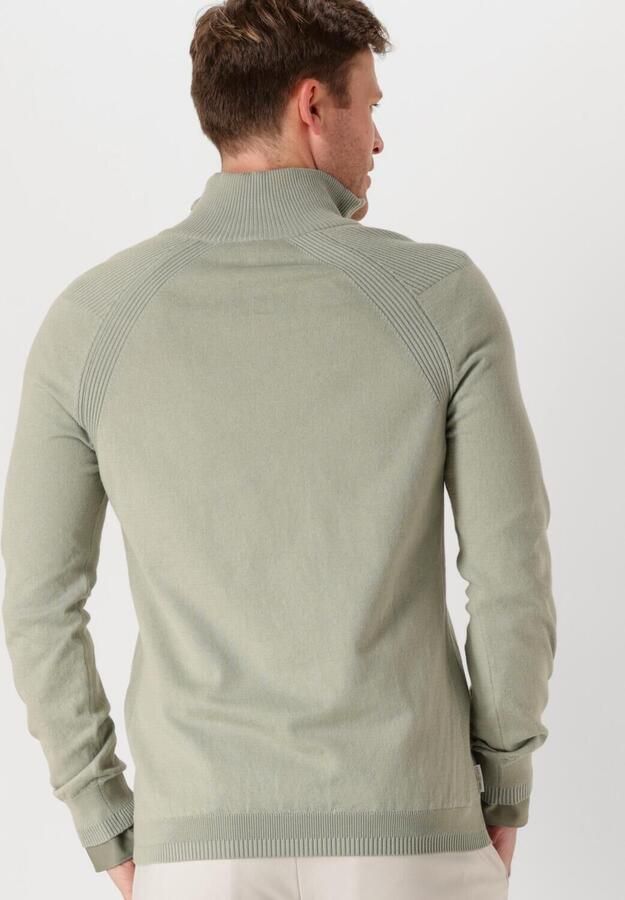 CAST IRON Heren Truien & Vesten Half Zip Collar Cotton Stretch Groen - Foto 2