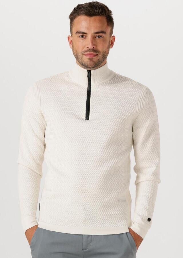 CAST IRON Heren Truien & Vesten Half Zip Collar Ecovero Wit - Foto 4