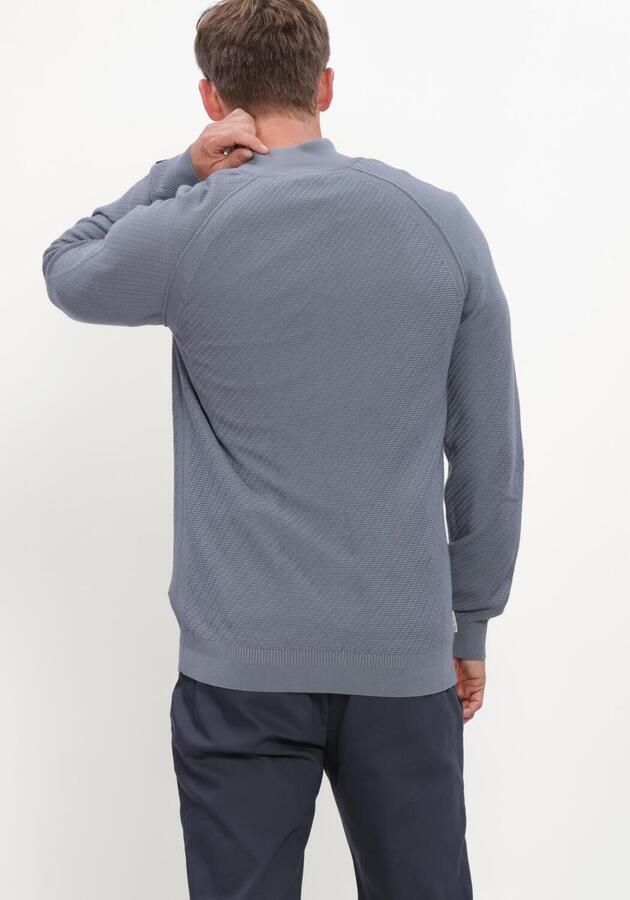 CAST IRON Heren Truien & Vesten Half Zip Collar Slim Fit Cotton Ease Blauw - Foto 2