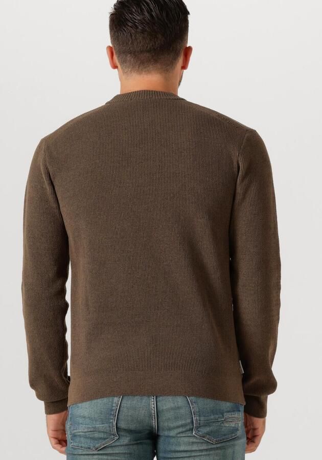CAST IRON Heren Truien & Vesten Mock Neck Soft Blend Bruin