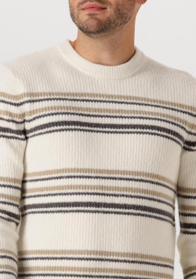 CAST IRON Heren Truien & Vesten Regular Fit Cotton Blend Stretch Gebroken Wit