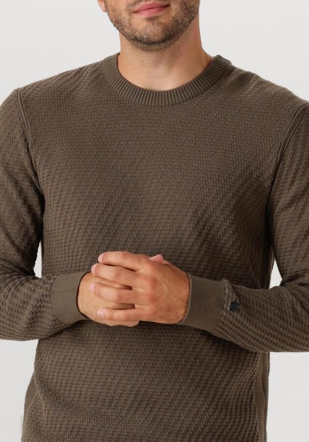 CAST IRON Heren Truien & Vesten Regular Fit Cotton Stretch Structure Bruin - Foto 2