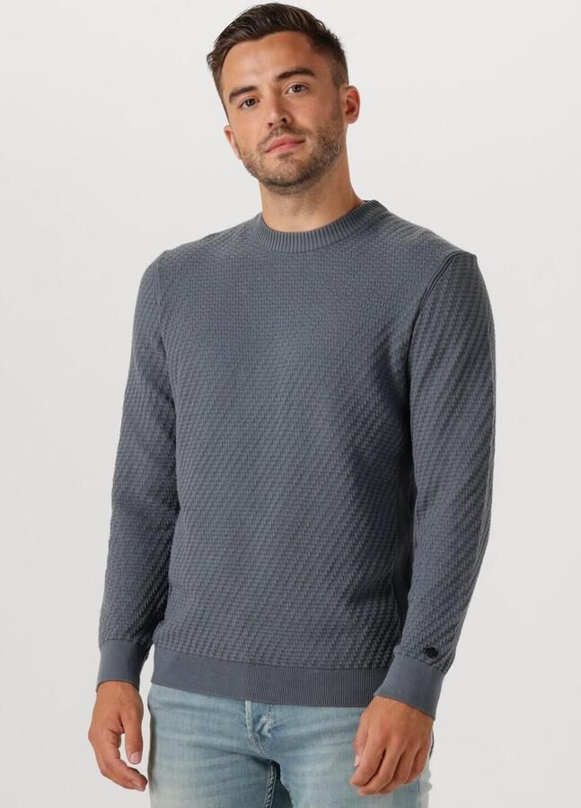 CAST IRON Heren Truien & Vesten Regular Fit Cotton Stretch Structure Grijs - Foto 4