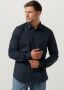 CAST IRON Heren Overhemden Long Sleeve Shirt Twill Jersey 2 Tone Donkerblauw - Thumbnail 1