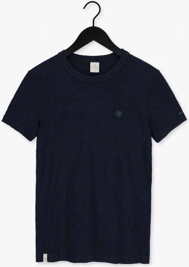 CAST IRON Heren Polo's & T-shirts Short Sleeve R-neck Organic Cotton Slub Essential Donkerblauw