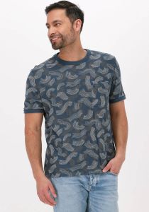 Cast Iron Donkerblauwe T-shirt Short Sleeve R-neck Relaxed Fit Cotton Twill