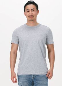 Cast Iron Grijze T-shirt Short Sleeve R-neck Organic Cotton Slub Essential