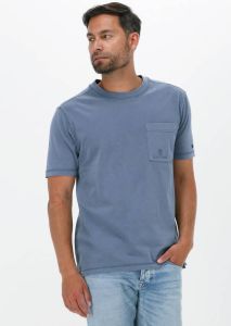 Cast Iron Grijze T-shirt Short Sleeve R-neck Relaxed Garment Dyed Jersey