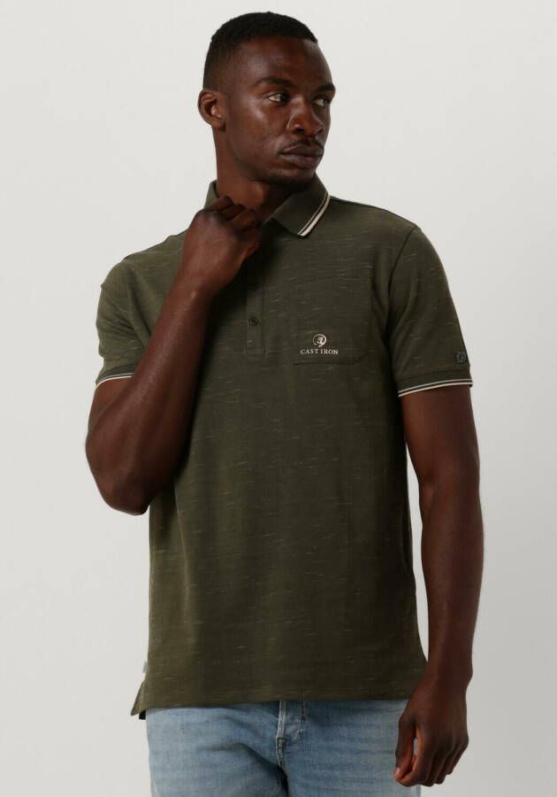 CAST IRON Heren Polo's & T-shirts Short Sleeve Polo Injected Cotton Pique Groen