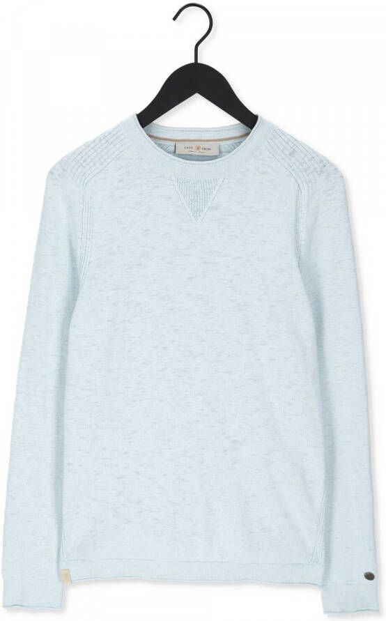 Cast Iron Mint Trui R-neck Linen Cotton Slub