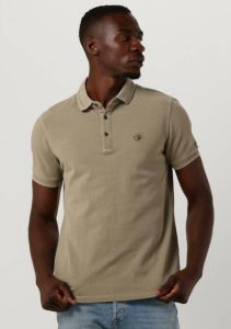 Cast Iron Olijf Polo Short Sleeve Polo Injected Cotton Pique
