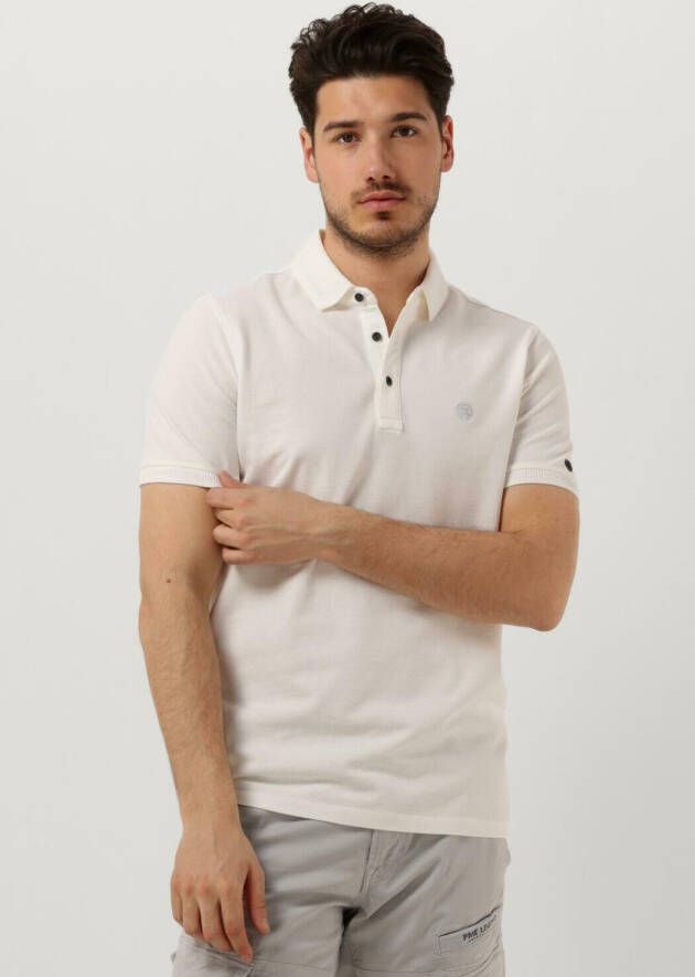 CAST IRON Heren Polo's & T-shirts Short Sleeve Polo Organic Cotton Pique Essential Wit