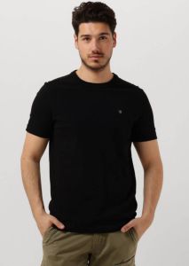 Cast Iron Zwarte T-shirt Short Sleeve R-neck Organic Cotton Slub Essential