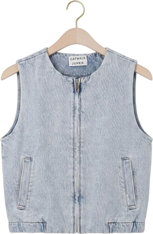 CATWALK JUNKIE Dames Blazers Denim Balloon Bodywarmer Lichtblauw - Foto 4