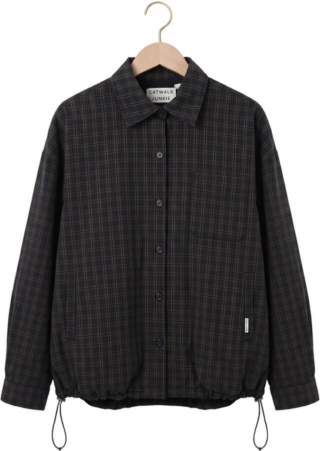 CATWALK JUNKIE Dames Blazers Light Padded Check Jacket Donkerblauw - Foto 2