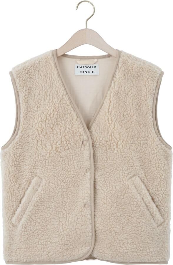 CATWALK JUNKIE Dames Blazers Teddy Bodywarmer Beige - Foto 4