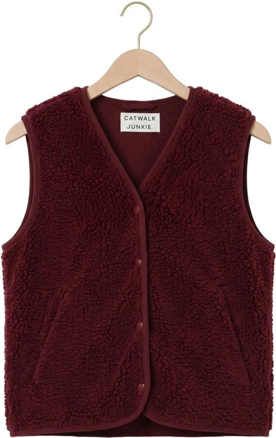 CATWALK JUNKIE Dames Blazers Teddy Bodywarmer Bordeaux - Foto 4