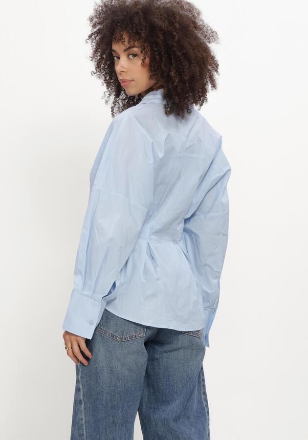 CATWALK JUNKIE Dames Blouses Blouse With Waist Pleats Lichtblauw - Foto 3