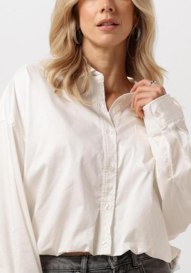CATWALK JUNKIE Dames Blouses Cropped Button Up Blouse Wit - Foto 3