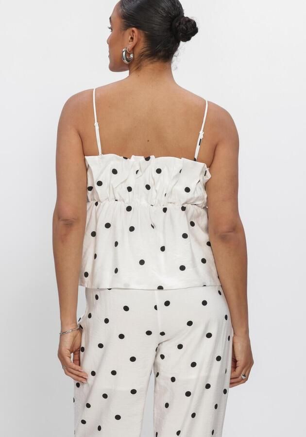 CATWALK JUNKIE Dames Blouses Dotted Spaghetti Top Wit - Foto 3
