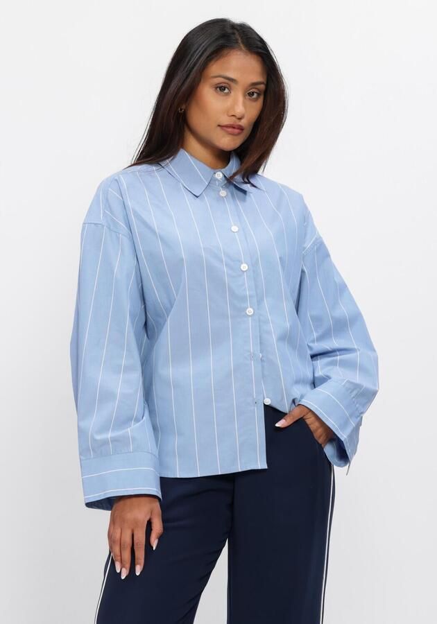 CATWALK JUNKIE Dames Blouses Double Placket Blouse Lichtblauw
