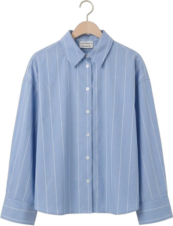 CATWALK JUNKIE Dames Blouses Double Placket Blouse Lichtblauw - Foto 2
