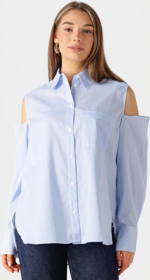CATWALK JUNKIE Dames Blouses Open Shoulder Blouse Blauw - Foto 4