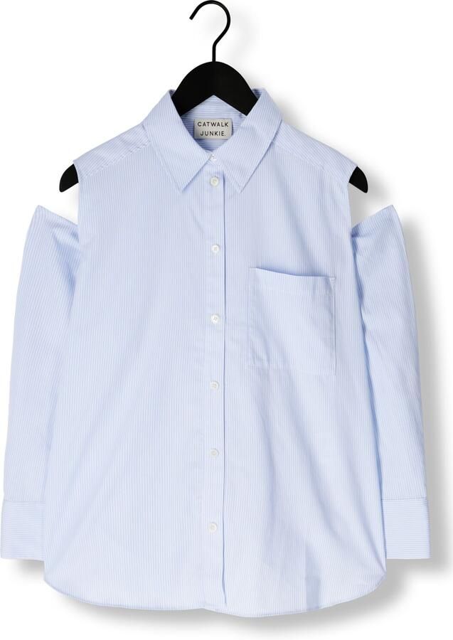CATWALK JUNKIE Dames Blouses Open Shoulder Blouse Blauw