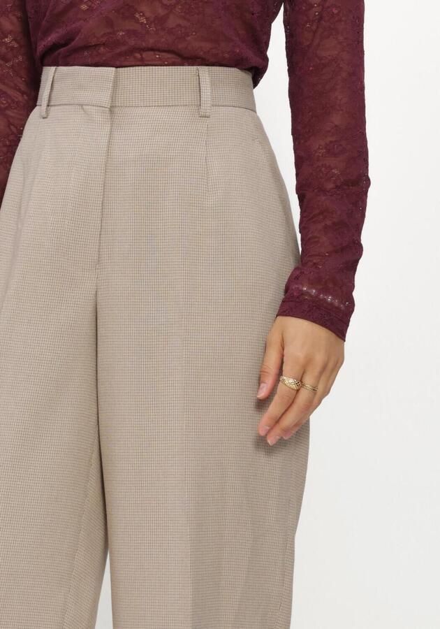 CATWALK JUNKIE Dames Broeken Check Tapered Trousers Beige - Foto 3