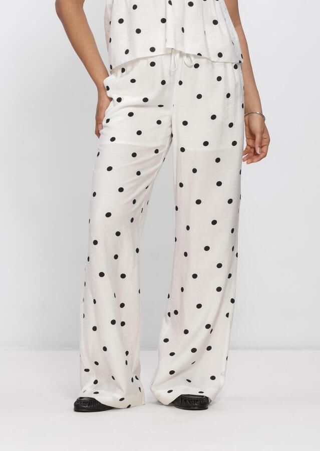 CATWALK JUNKIE Dames Broeken Dotted Pull On Trousers Wit