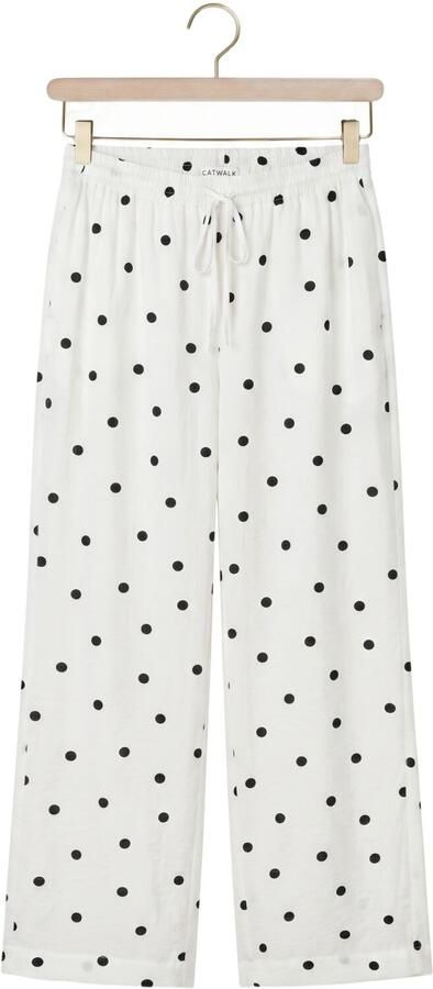 CATWALK JUNKIE Dames Broeken Dotted Pull On Trousers Wit - Foto 4