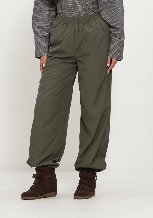 CATWALK JUNKIE Dames Broeken Parachute Trousers With Fleece Inside Groen