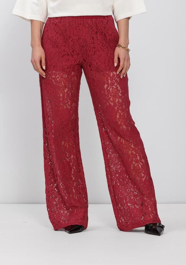 CATWALK JUNKIE Dames Broeken Pull On Lace Trousers Bordeaux