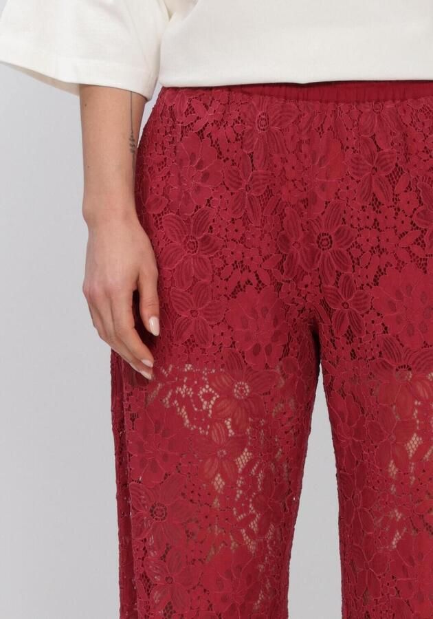 CATWALK JUNKIE Dames Broeken Pull On Lace Trousers Bordeaux - Foto 3