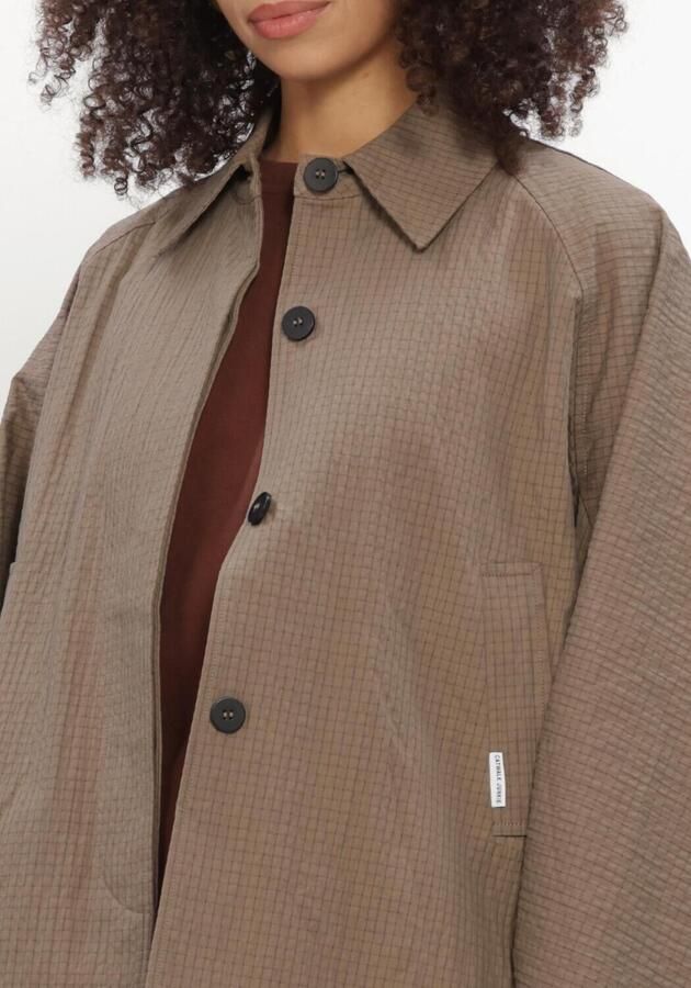 CATWALK JUNKIE Dames Jassen Check Cape Jacket Taupe - Foto 4