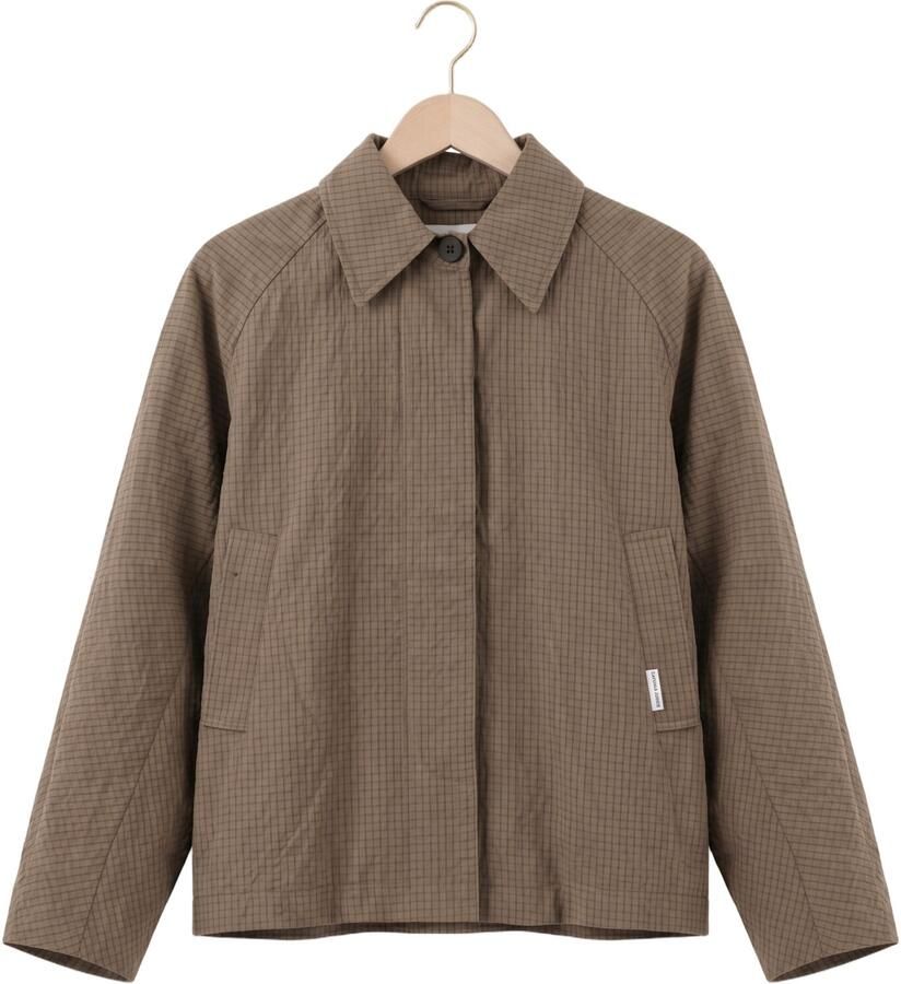 CATWALK JUNKIE Dames Jassen Check Cape Jacket Taupe - Foto 2