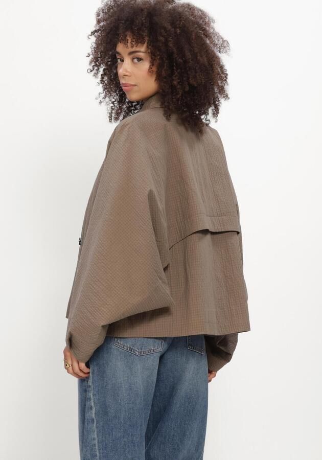 CATWALK JUNKIE Dames Jassen Check Cape Jacket Taupe - Foto 3