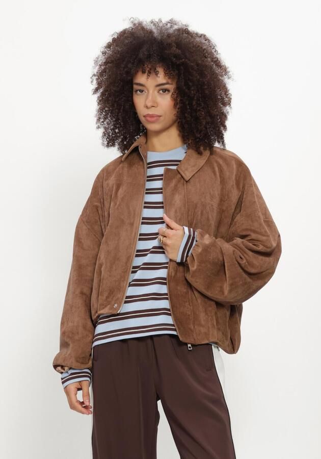 CATWALK JUNKIE Dames Jassen Faux Suede Jacket Bruin