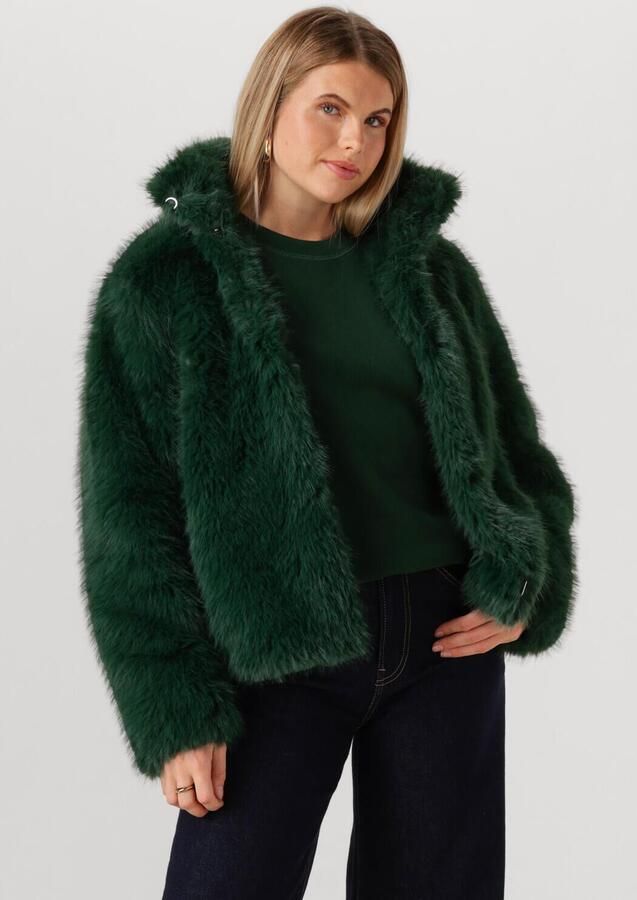 CATWALK JUNKIE Dames Jassen Fur Jacket Groen - Foto 4