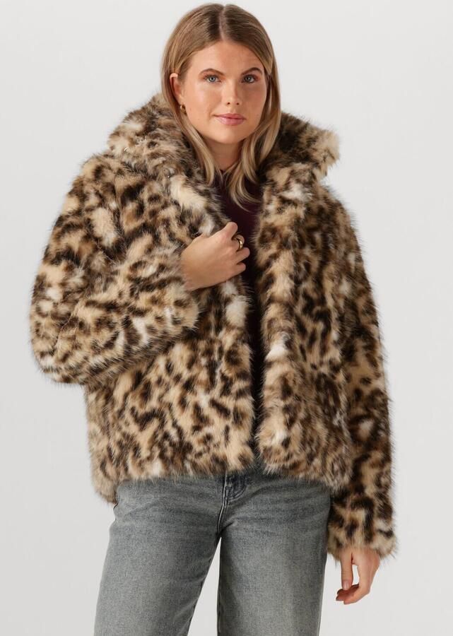 CATWALK JUNKIE Dames Jassen Leopard Fur Jacket Beige - Foto 4