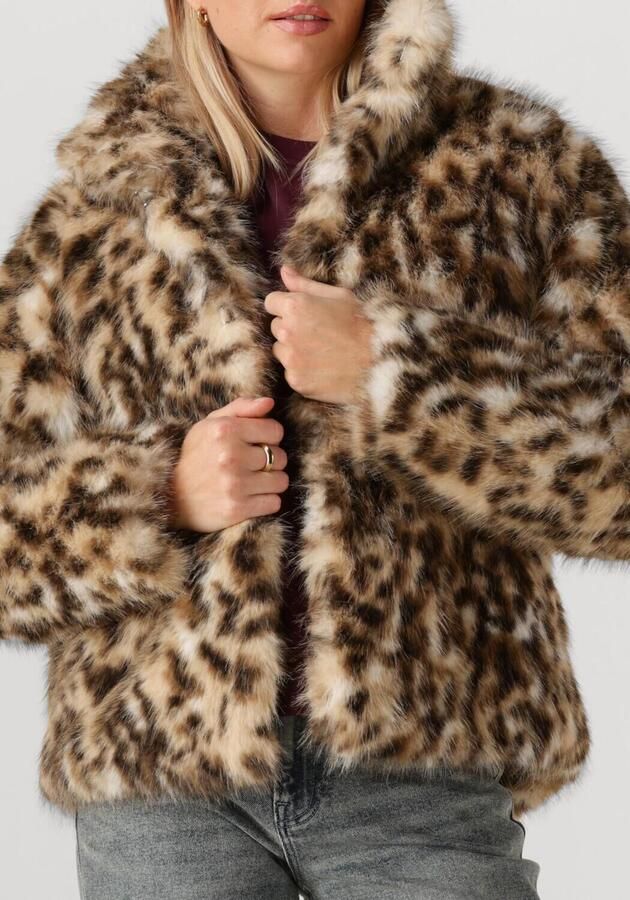 CATWALK JUNKIE Dames Jassen Leopard Fur Jacket Beige - Foto 3