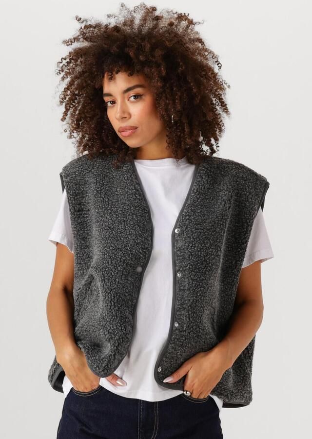 CATWALK JUNKIE Dames Jassen Teddy Bodywarmer Donkergrijs - Foto 4