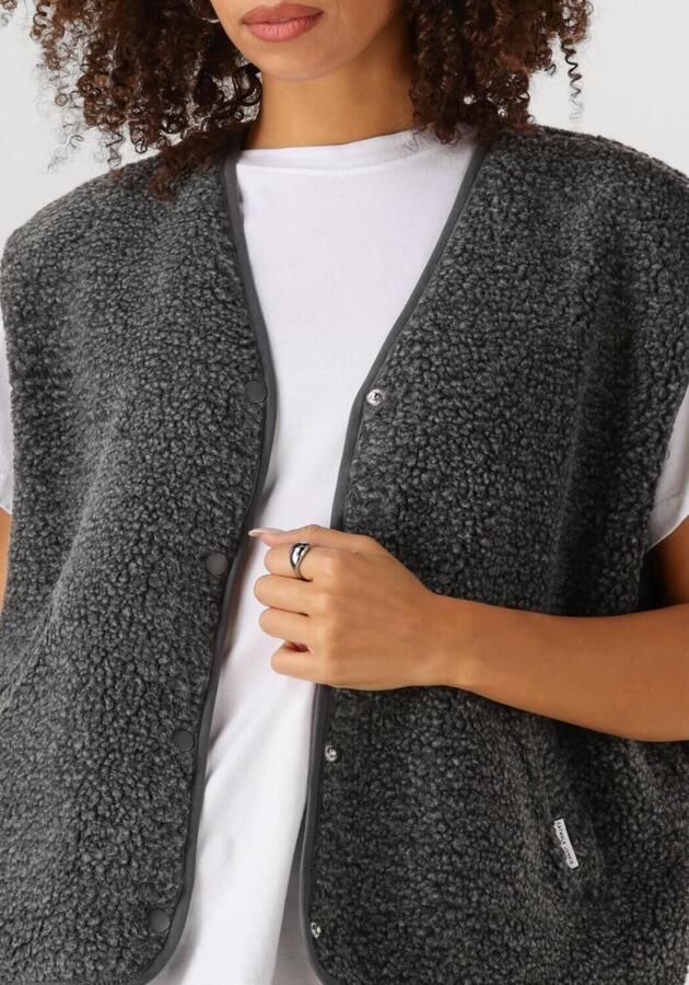 CATWALK JUNKIE Dames Jassen Teddy Bodywarmer Donkergrijs - Foto 2
